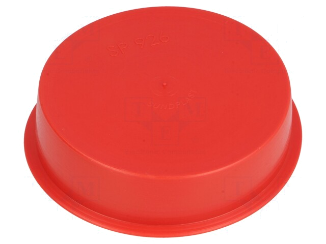 Afdekdopje; Lichaam: rood; Buitendiam: 94mm; H: 24mm; Mat: LDPE; rond Afdekdopje; Lichaam: rood; Buitendiam: 94mm; H: 24mm; Mat: LDPE; rond